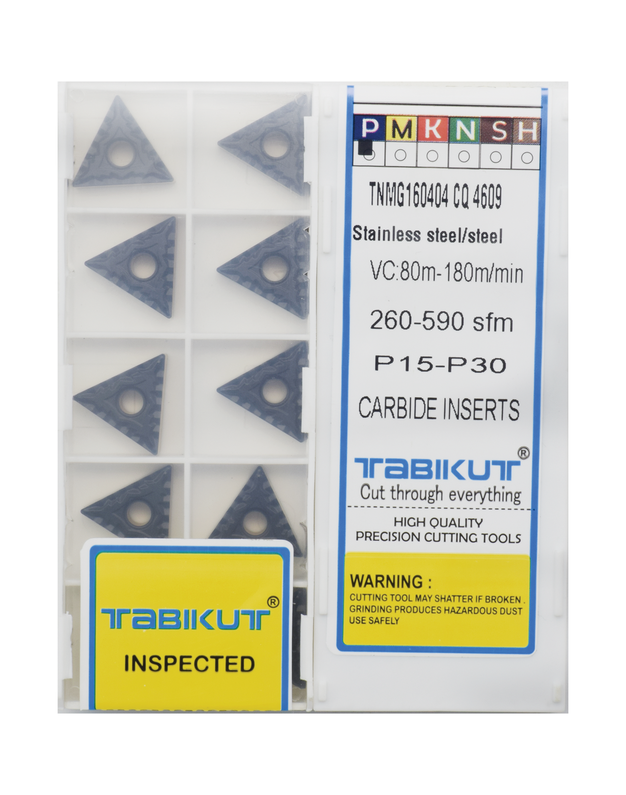 TNMG160404/08/12 CQ 4609 Chipbreaker Insert Steel Grade Of Tabikut Pack Of 10