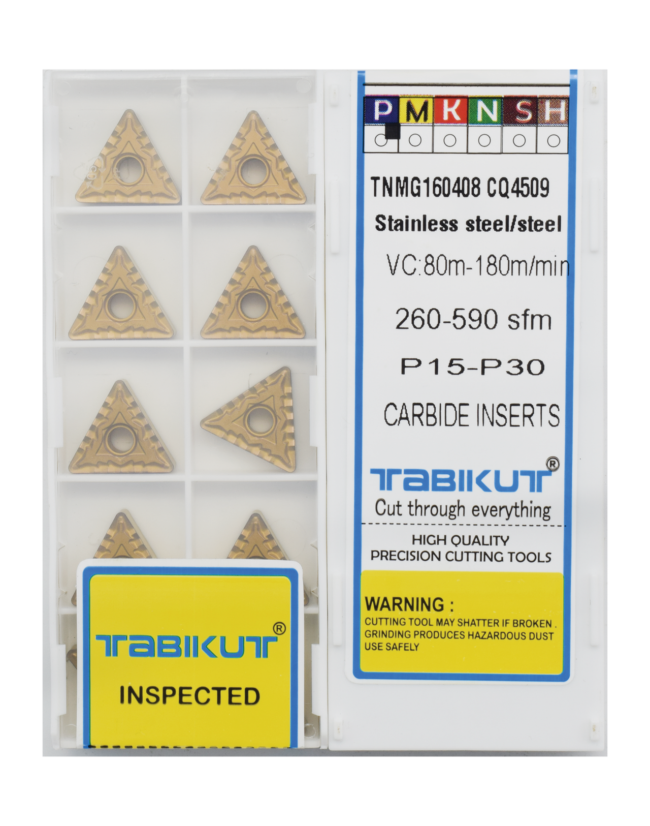 TNMG160404/08/12 CQ 4509 Chipbreaker Insert Steel Grade Of Tabikut Pack Of 10