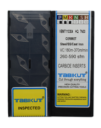 Thumbnail for VBMT110304 hq TN30 cermet carbide insert pack of 10