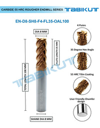 Thumbnail for carbide 55 HRC rougher endmill