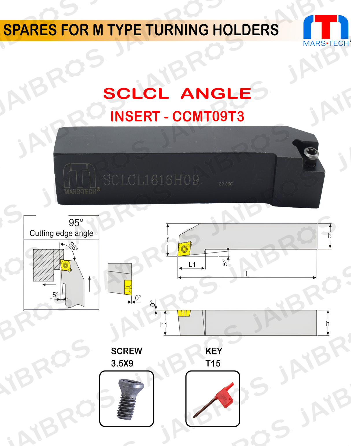 SCLCR/L -CCMT09T3 Turning Holder ccmt SCLCL/R pack of 1