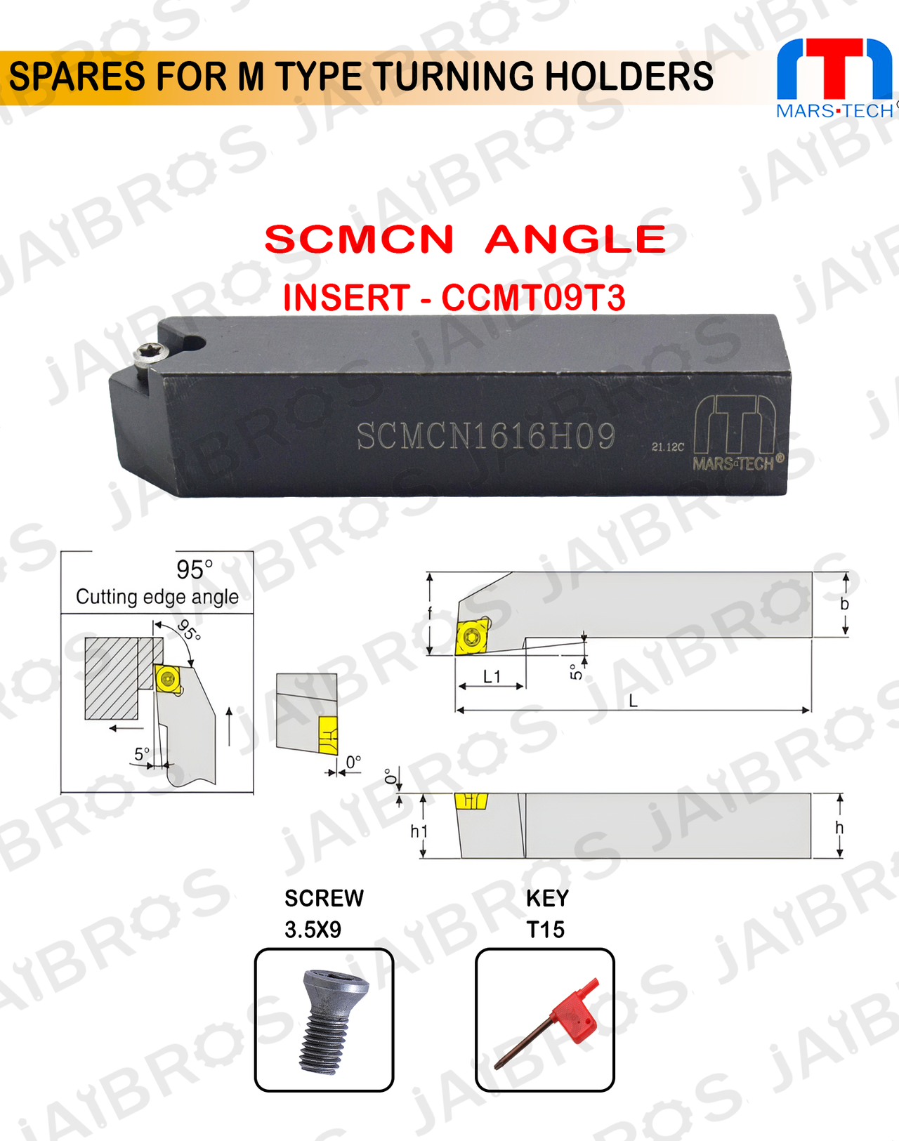 SCMCN -CCMT09T3 Turning Holder ccmt SCMCN pack of 1