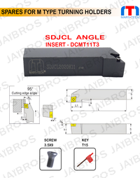 Thumbnail for SDJCL/R -DCMT11T3 Turning Holder dcmt SDJCL/R pack of 1