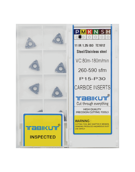 11IR 1.25 ISO Internal  Threading Tabikut Carbide Insert  pack of 10