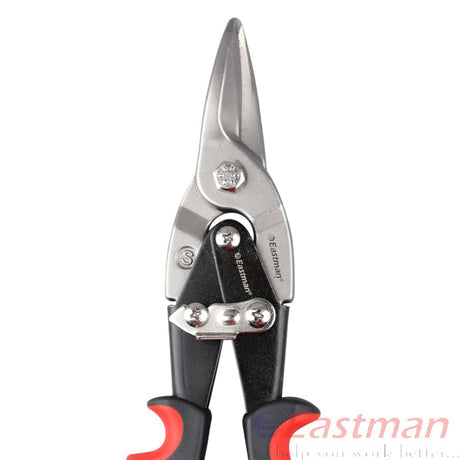 Aviation Snip E-2254_10/250 Tin Cutter For Cutting Iron Sheet Blade Crv Compound Action Snips Heavy Duty Anti Skid Foundation In Double Colour Red Black
