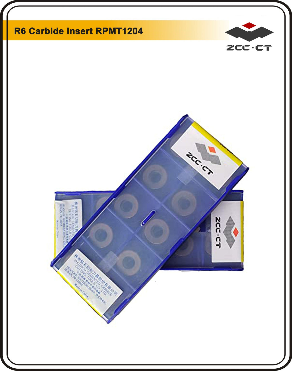 ZCCCT R6 Carbide Insert RDKW1204 ybg202/205 pack of 10
