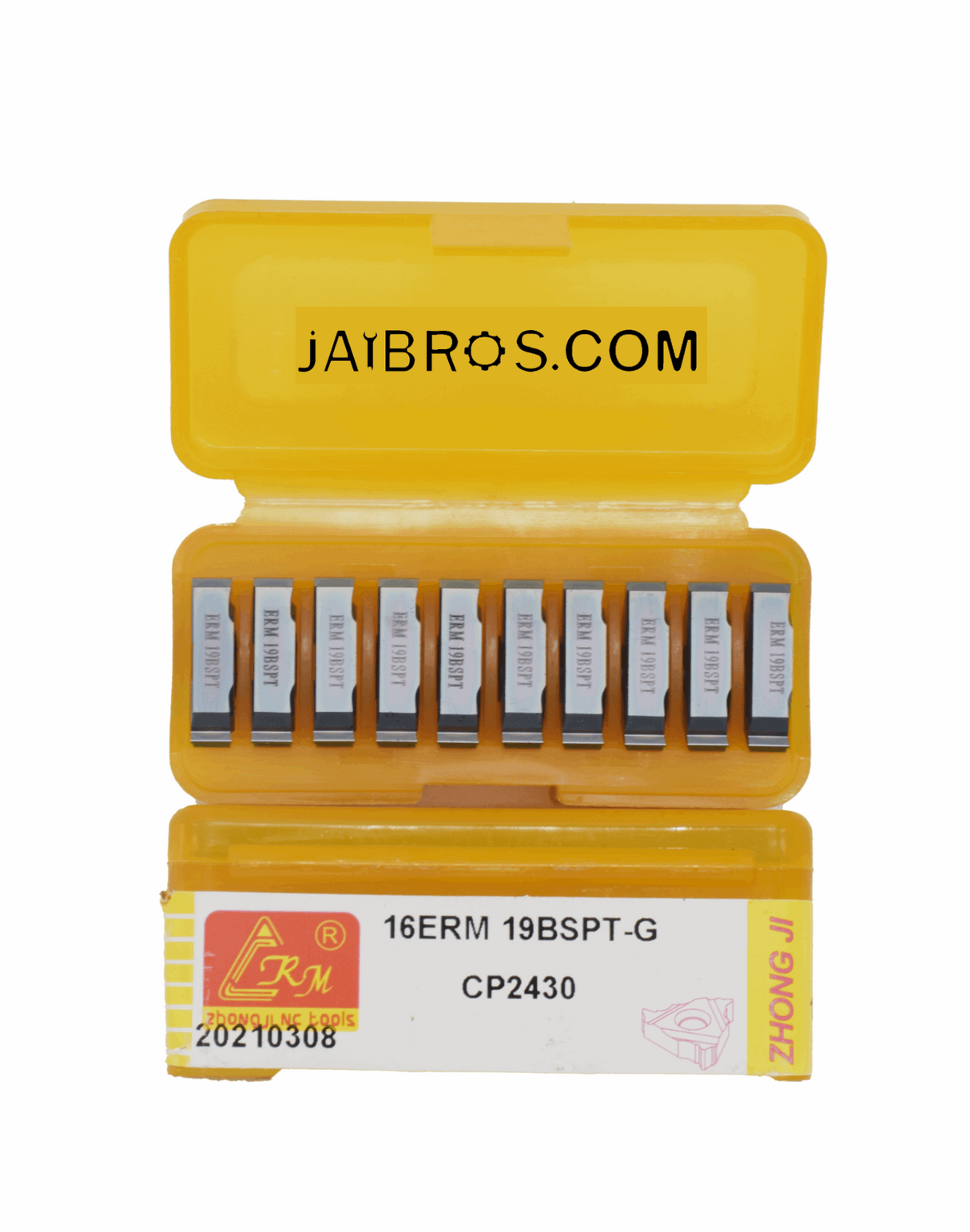 16ER/IR 19 BSPT External/Internal Threading CRM Insert Pack Of 10