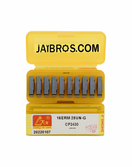 16 ER/IR 28UN External/Internal Threading CRM carbide Insert pack of 10