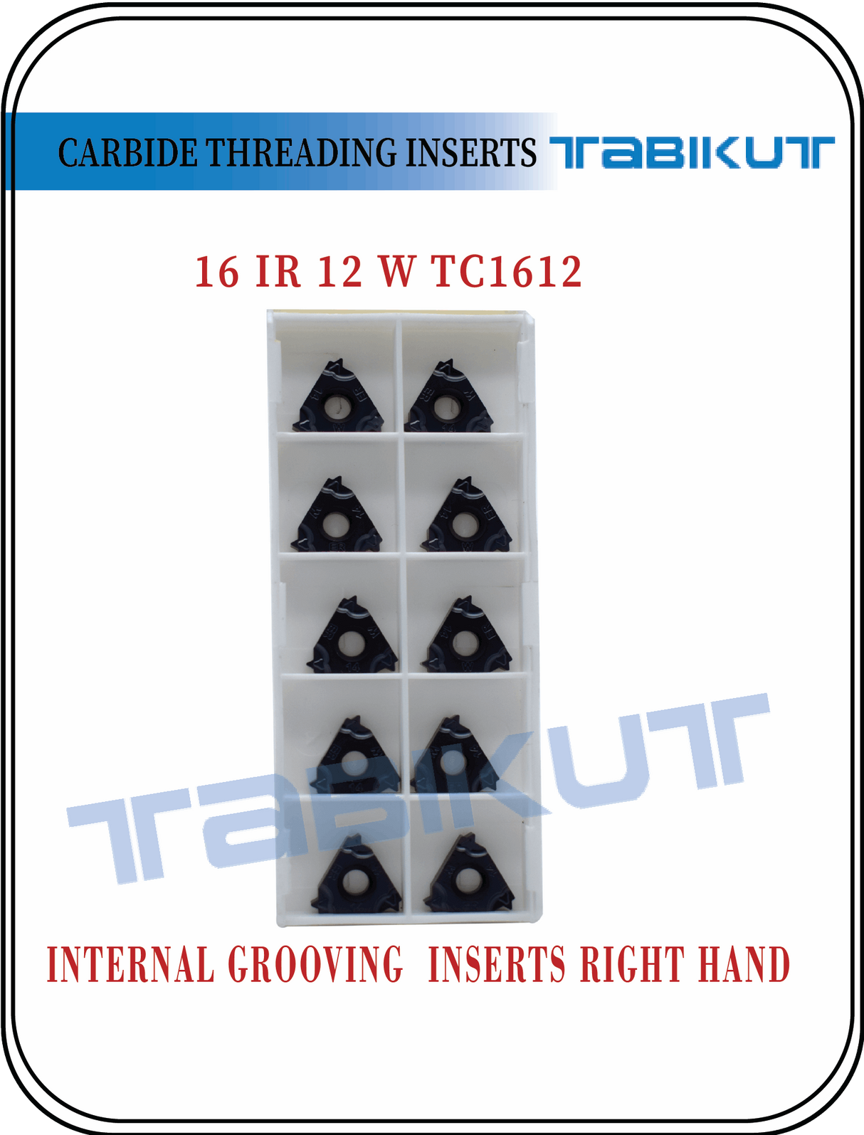 TABIKUT Thread turning Insert 16 IR 12W