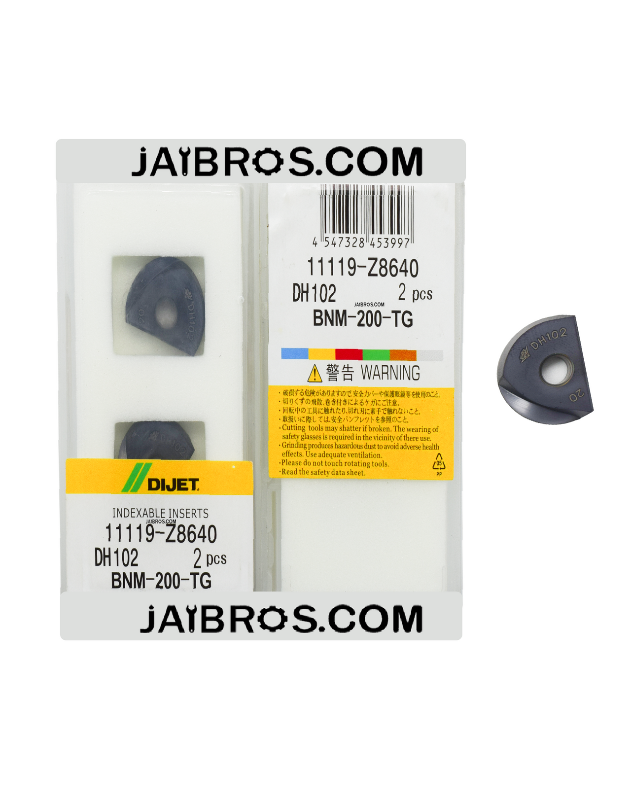 DH102 R10 Round ballnose insert 20 mm R10 pack of 2