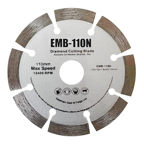 Diamond Cutting Wheel 100x10x1.8x20/16mm - Pack of 10 Pcs