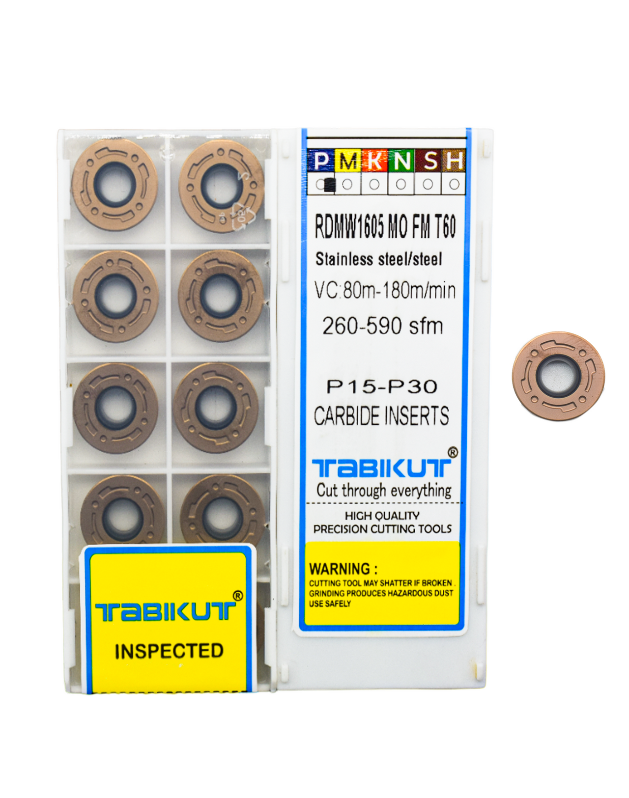 RDMW1605 Tabikut Carbide insert R8 pack of 10 for T60 grade pack of 10