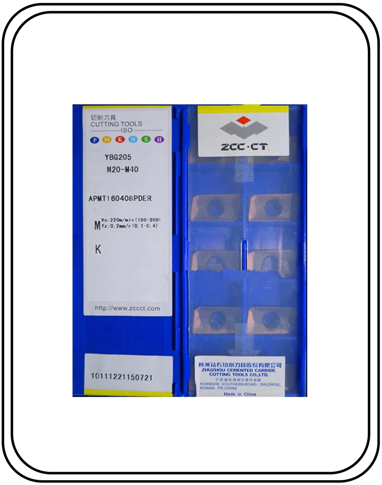 zccct APMT1604 Carbide Insert ybg 202/205  pack of 10
