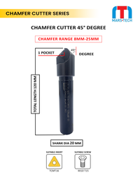 Thumbnail for 45 Degree Chamfer 8-25 mm 120 long pack of 1