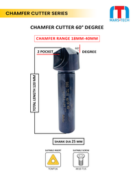 Thumbnail for 60 Degree Chamfer 18-40 mm 120 long pack of 1