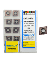 CCMT120408 t20 grade TABIKUT Carbide Insert For Steel Black Pack Of 10