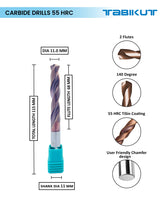 Tabikut drill 11 mm to 11.1 mm pack of 1 (1 piece as per size choosen )