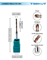 Tabikut drill 2 mm to 2.9 mm pack of 1 (1 piece as per size choosen )