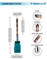 Tabikut drill 3 mm to 3.9 mm pack of 1 (1 piece as per size choosen )