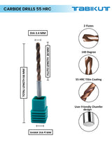 Tabikut drill 3 mm to 3.9 mm pack of 1 (1 piece as per size choosen )