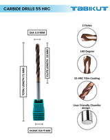 Tabikut drill 3 mm to 3.9 mm pack of 1 (1 piece as per size choosen )