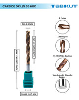 Tabikut drill 4 mm to 4.9 mm pack of 1 (1 piece as per size choosen )