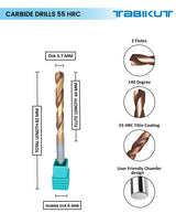 Tabikut Drill 5 mm to 5.9 mm pack of 1 (1 piece as per size choosen )