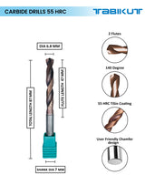 Tabikut drill 6 mm to 6.9 mm pack of 1 (1 piece as per size choosen )