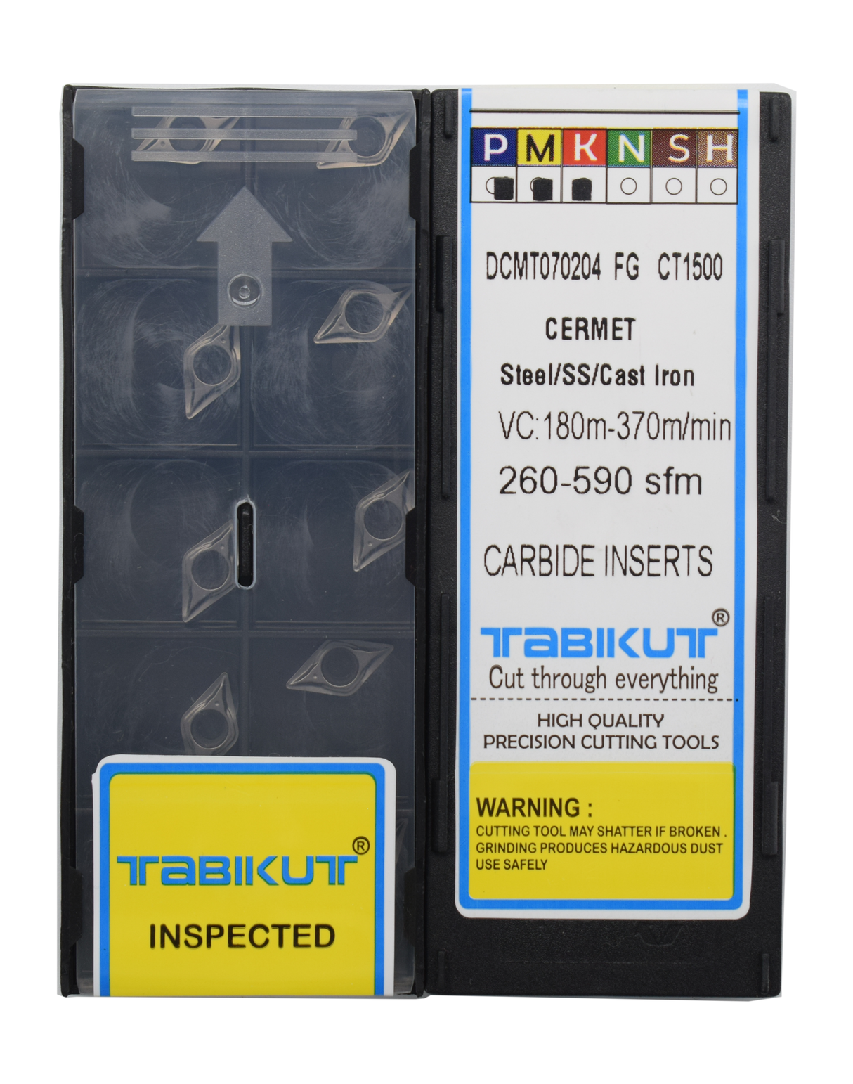 DCMT070204 FG CT1500 Cermet insert pack of 10