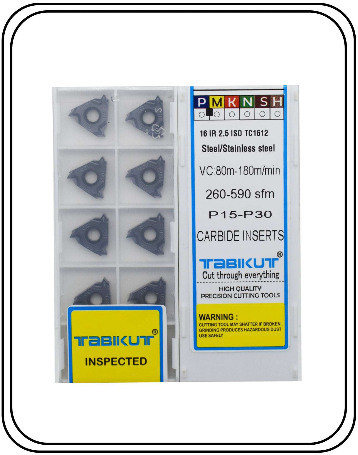 16ER/IR 2.5 ISO External/Internal Threading Insert  pack of 10