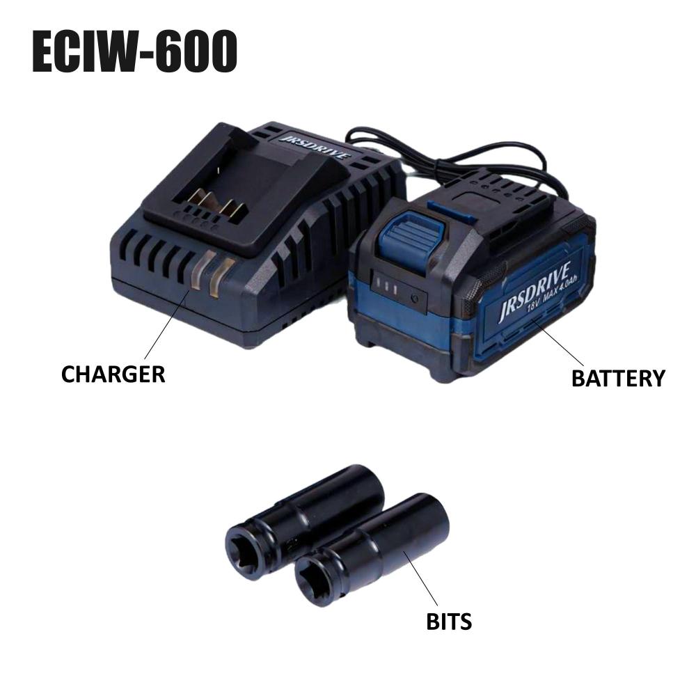 1/2" Cordless Impact Wrench-500Nm, ECIW-600