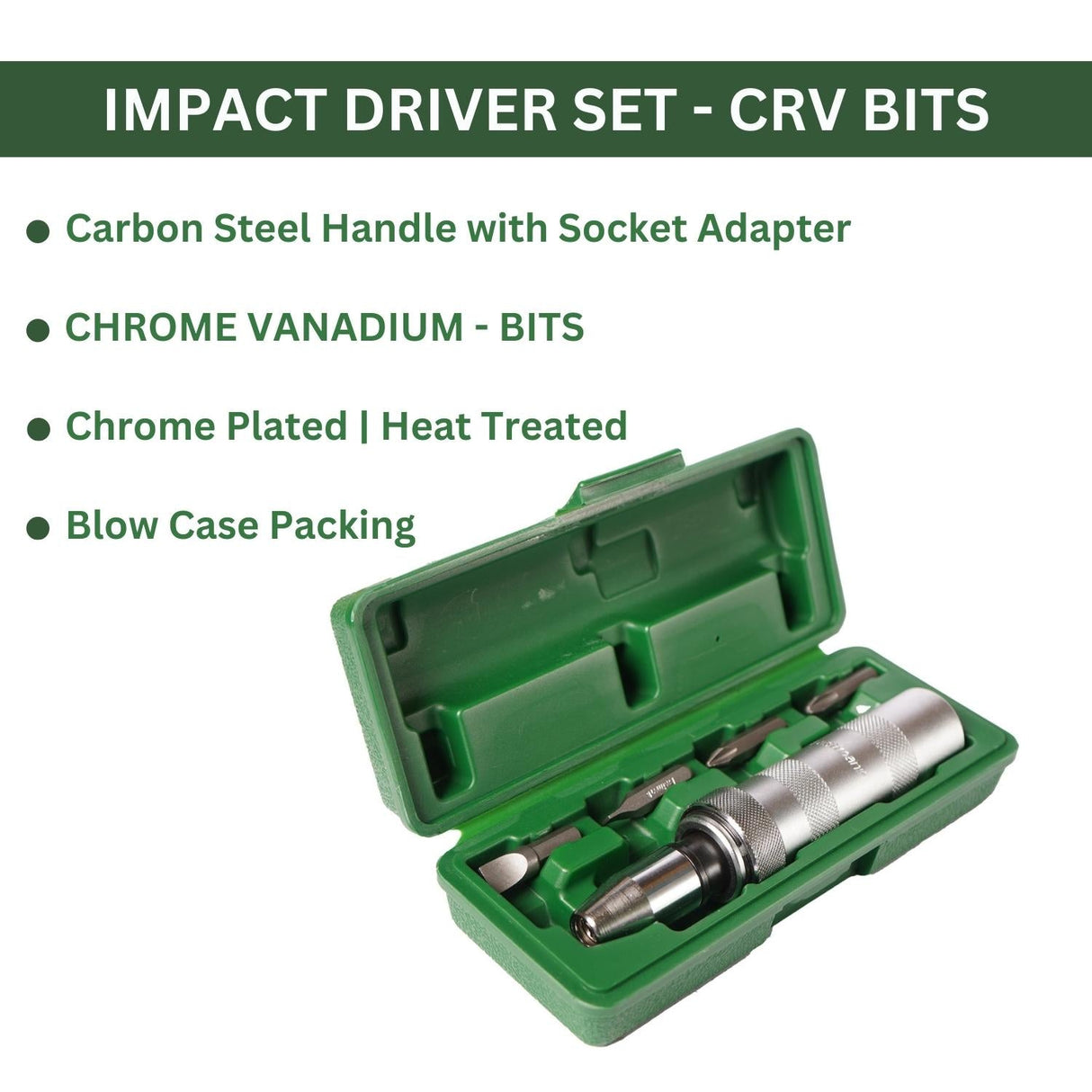IMPACT DRIVER SET - CRV BITS, EID-2500-01