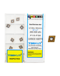 Thumbnail for CCMT060204 4509 TABIKUT Carbide Insert For Steel Black Pack Of 10