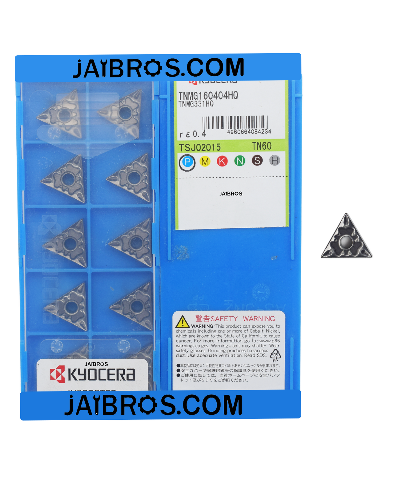 Kyocera Tnmg160404/08 hq tn60  turning insert cermet grade pack of 10