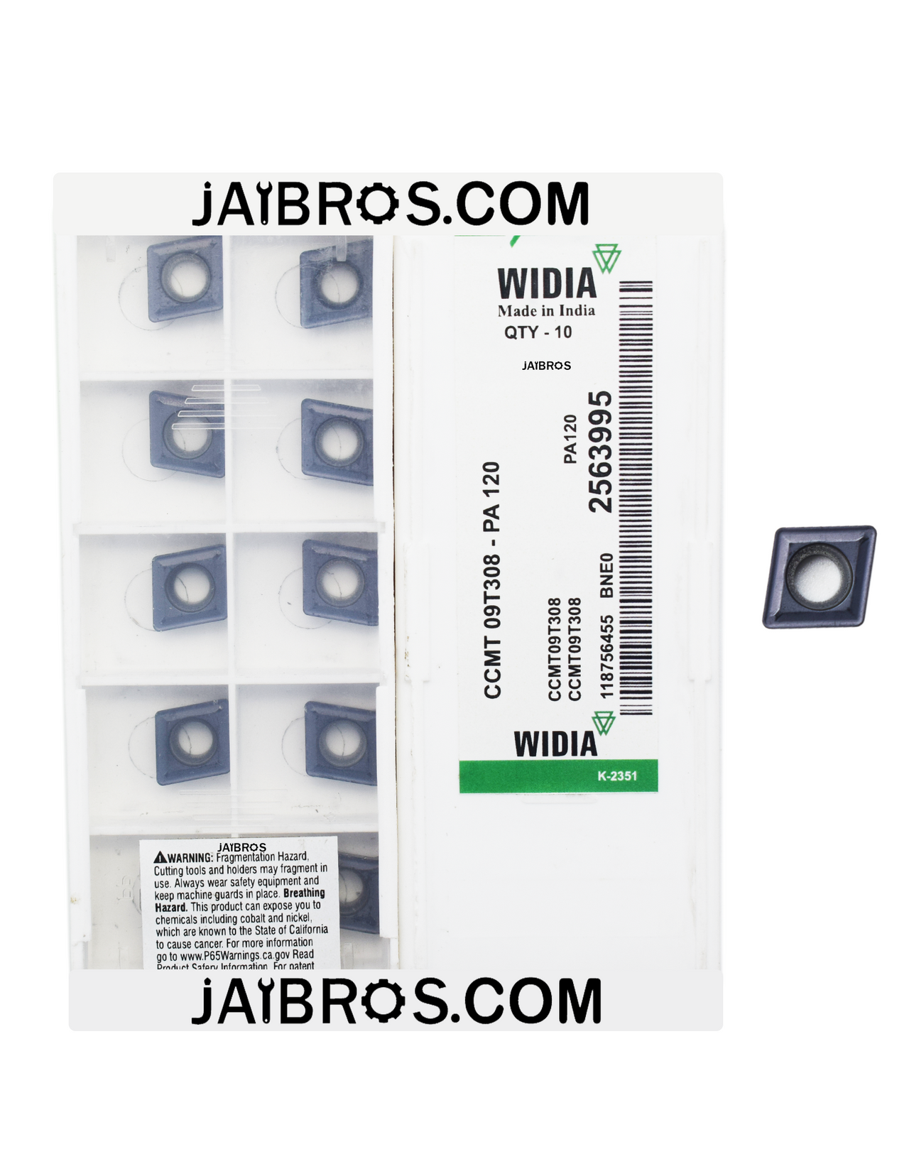 Widia ccmt09t304/08 pa120 grade pack of 10