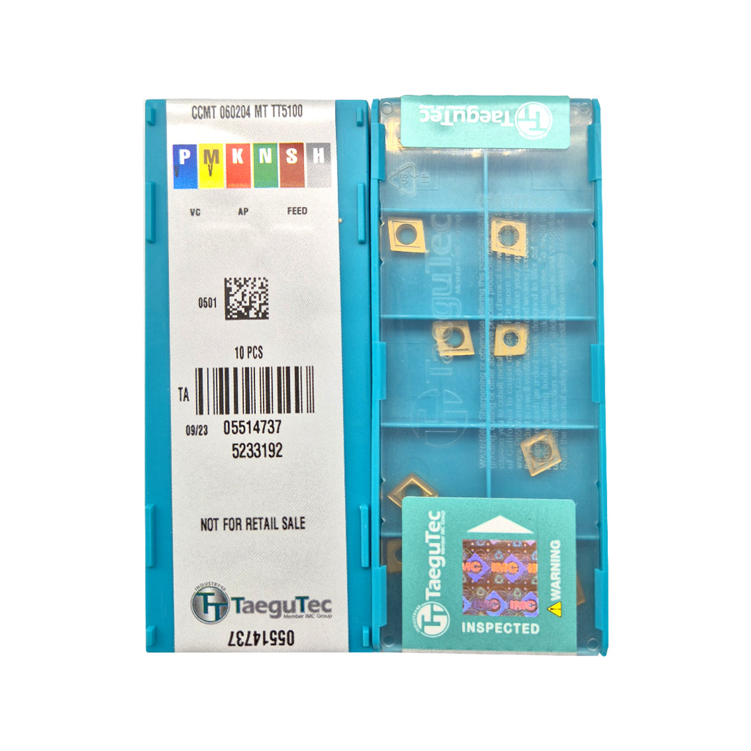 TaeguTec CCMT060204/08 mt tt5100 grade pack of 10