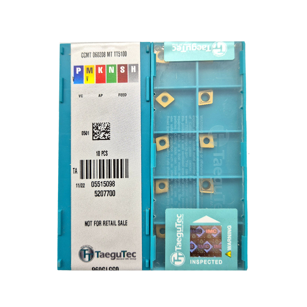 TaeguTec CCMT060204/08 mt tt5100 grade pack of 10