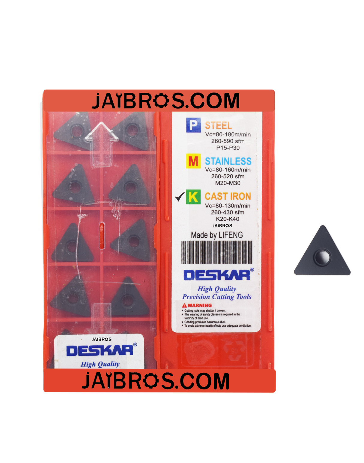 Deskar TNMA160408/12 LF3018 cast iron insert pack of 10