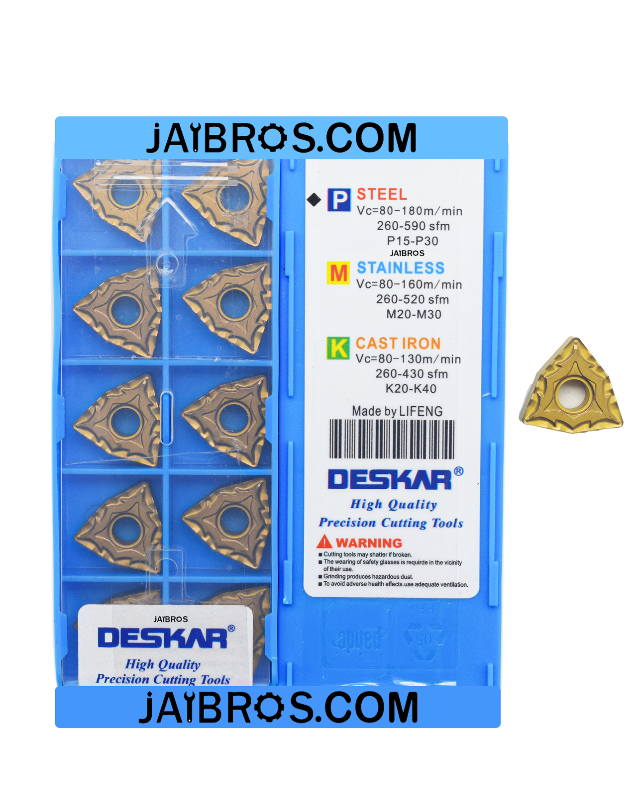 Deskar WNMG080408 CQ LF9018 steel and stainless steel grade insert pack of 10