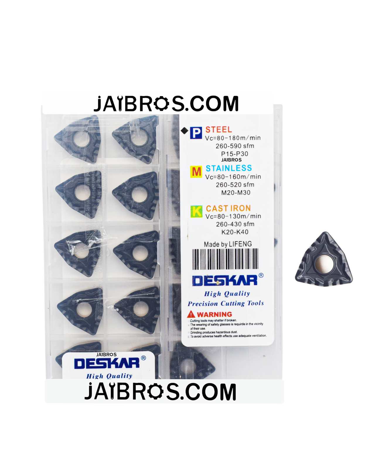 Deskar WNMG080408/12 CQ LF9218 steel and stainless steel grade insert pack of 10