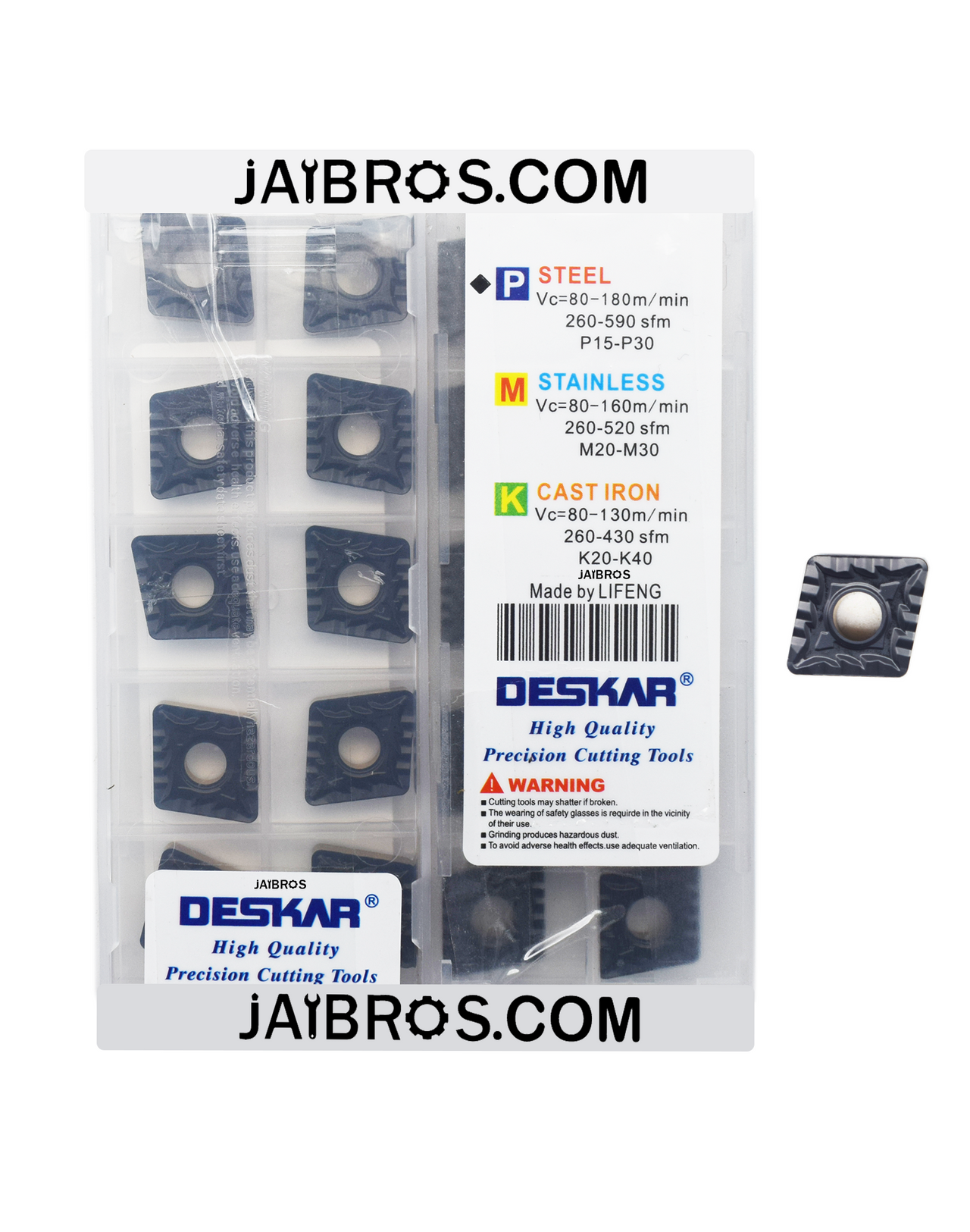 Deskar CNMG120408/12 CQ LF9218 steel and stainless steel grade insert pack of 10