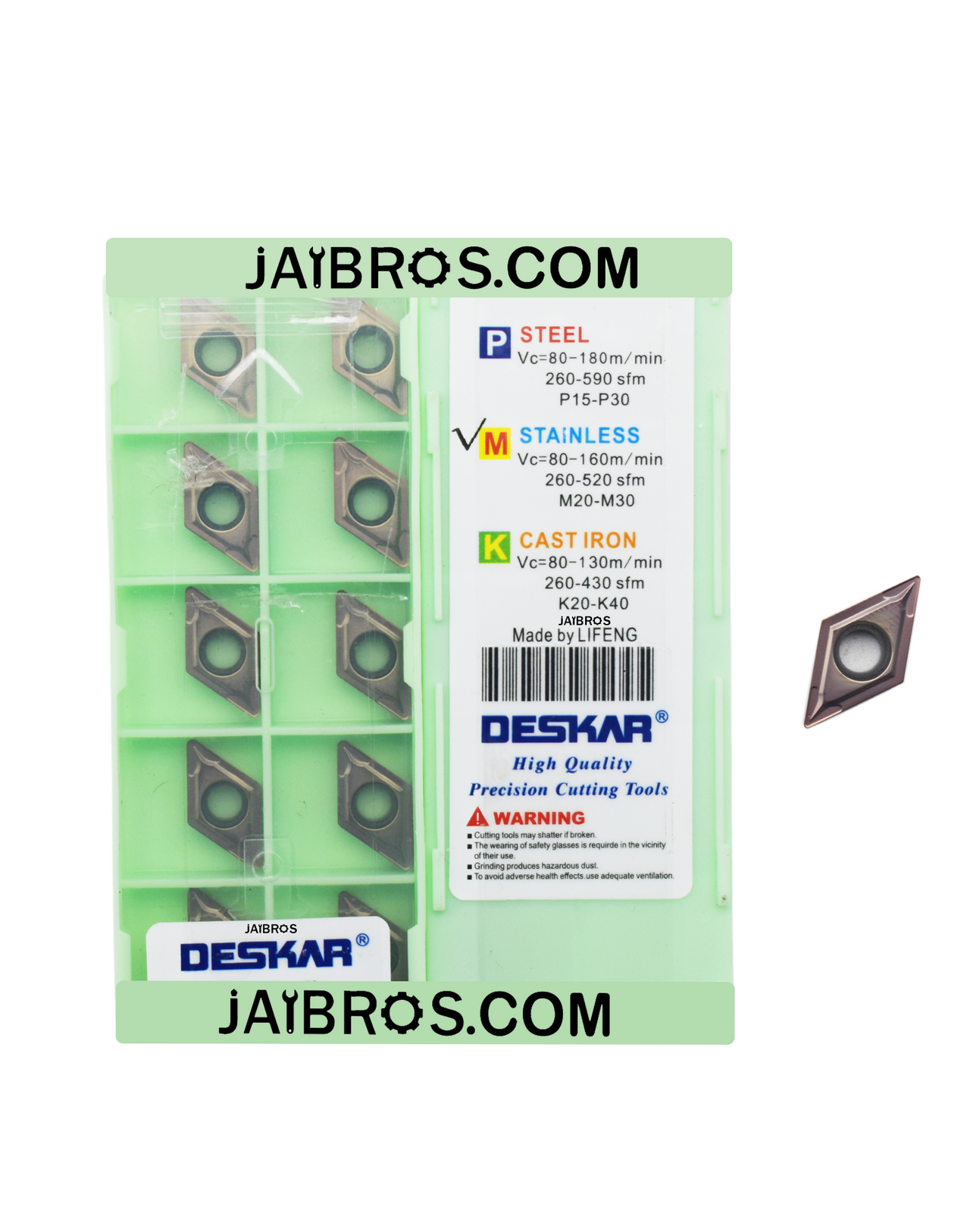 Deskar DCMT11T304/08-MV 6018/6118 grade pack of 10