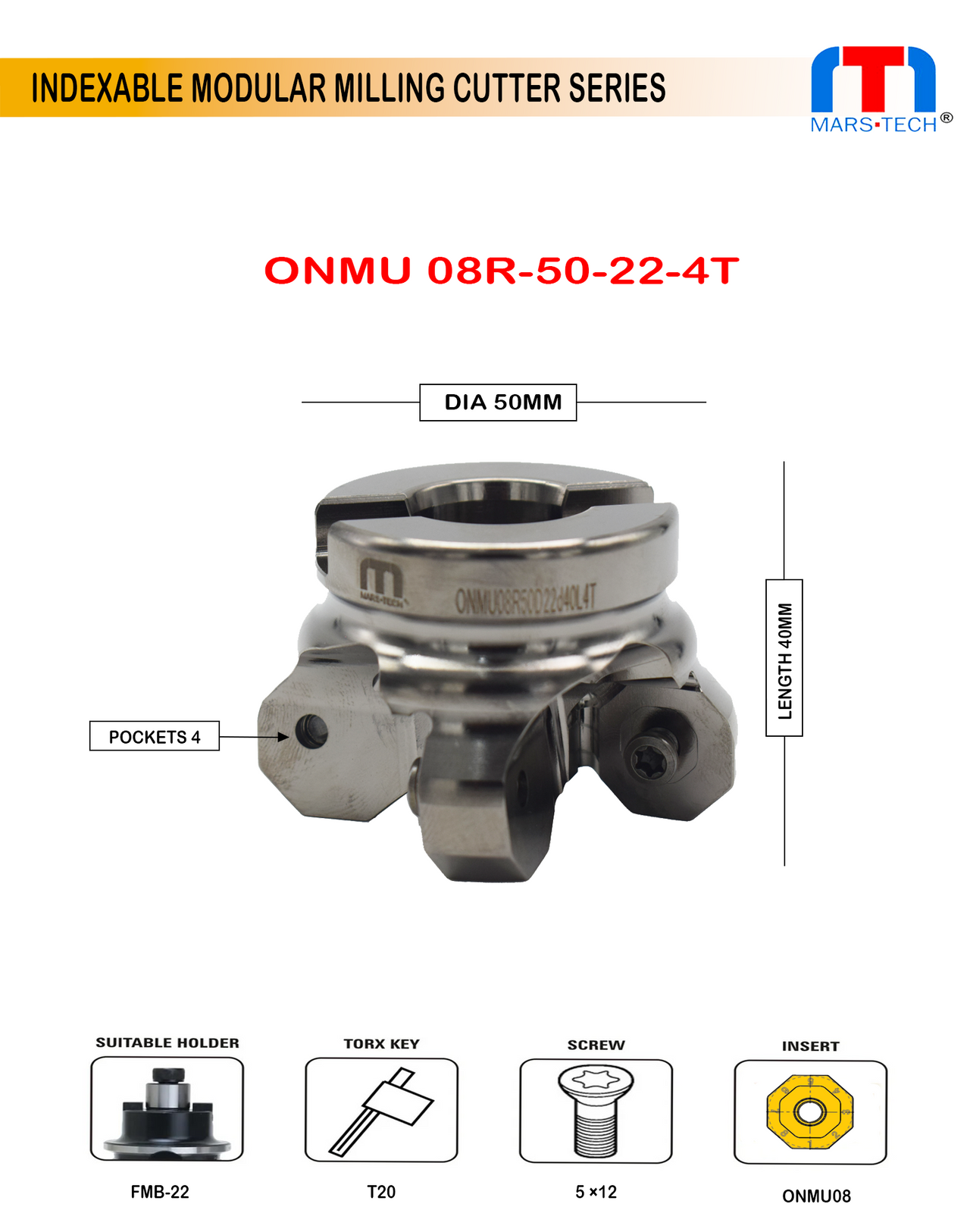 ONMU0806 cutter 50/63/80/100/125/160 pack of 1