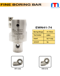 Thumbnail for EWN41-74 mm range fine boring head pack of 1