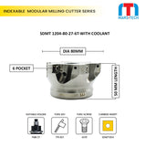 SDMT1204 Milling Cutter DIA 50,63,80,100 suitable to Widia Insert M690 series pack of 1