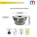 SDMT1204 Milling Cutter DIA 50,63,80,100 suitable to Widia Insert M690 series pack of 1