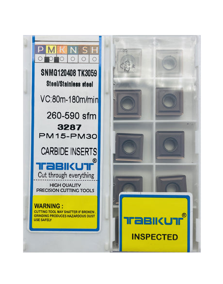 SNMG120408 TK3059 Chipbreaker Insert Steel Grade Of Tabikut Pack Of 10