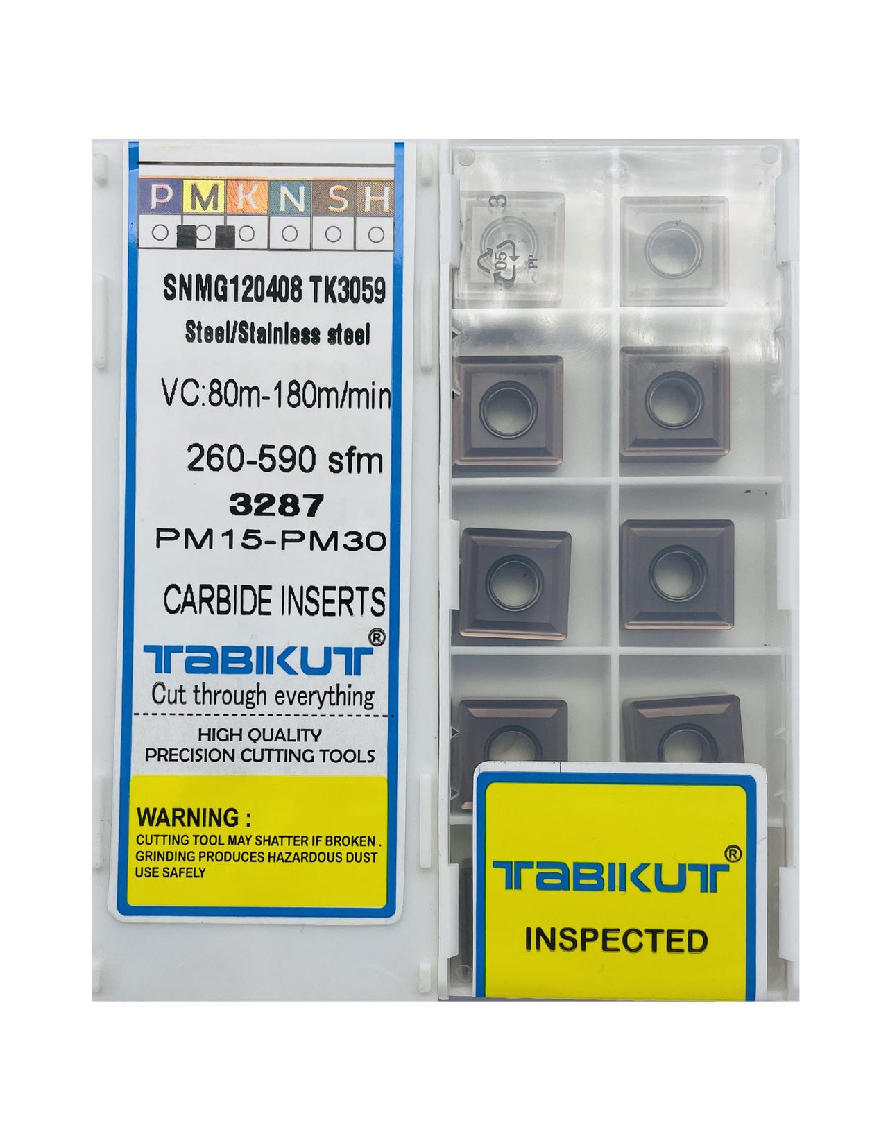 SNMG120408 TK3059 Chipbreaker Insert Steel Grade Of Tabikut Pack Of 10