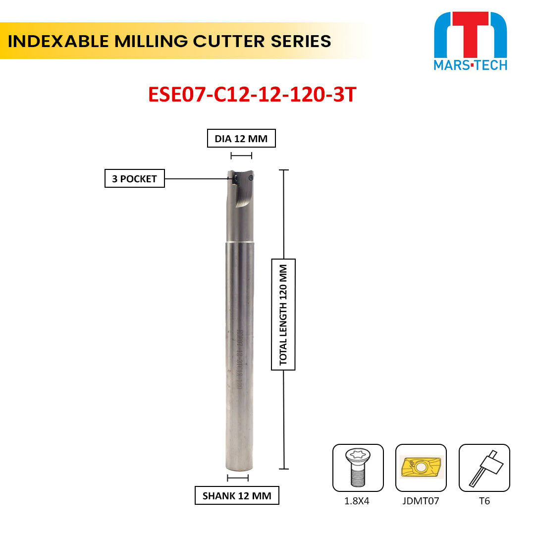 10/12 mm cutter suitable to JDMT07 Hitachi Brand Insert. pack of 1