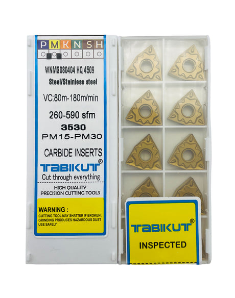 WNMG080404 -0.4 RADIUS Chipbreaker Insert Steel Grade Of Tabikut Pack Of 10